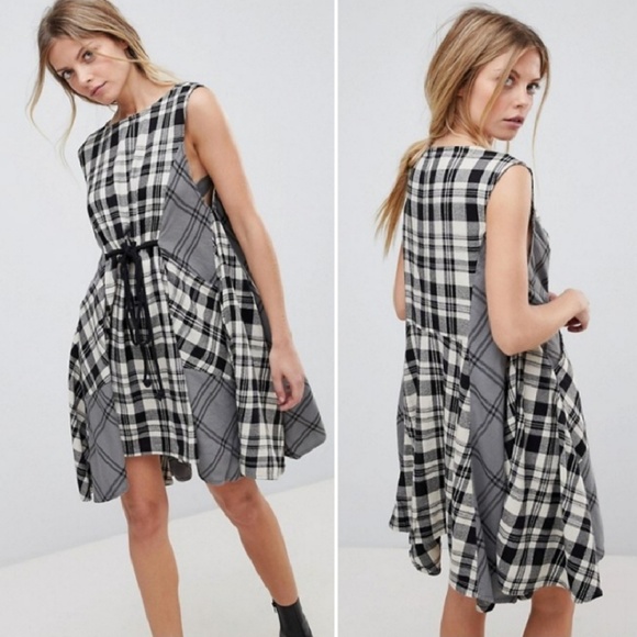Free People Dresses & Skirts - Free People | Land Lines Mini Plaid Dress
